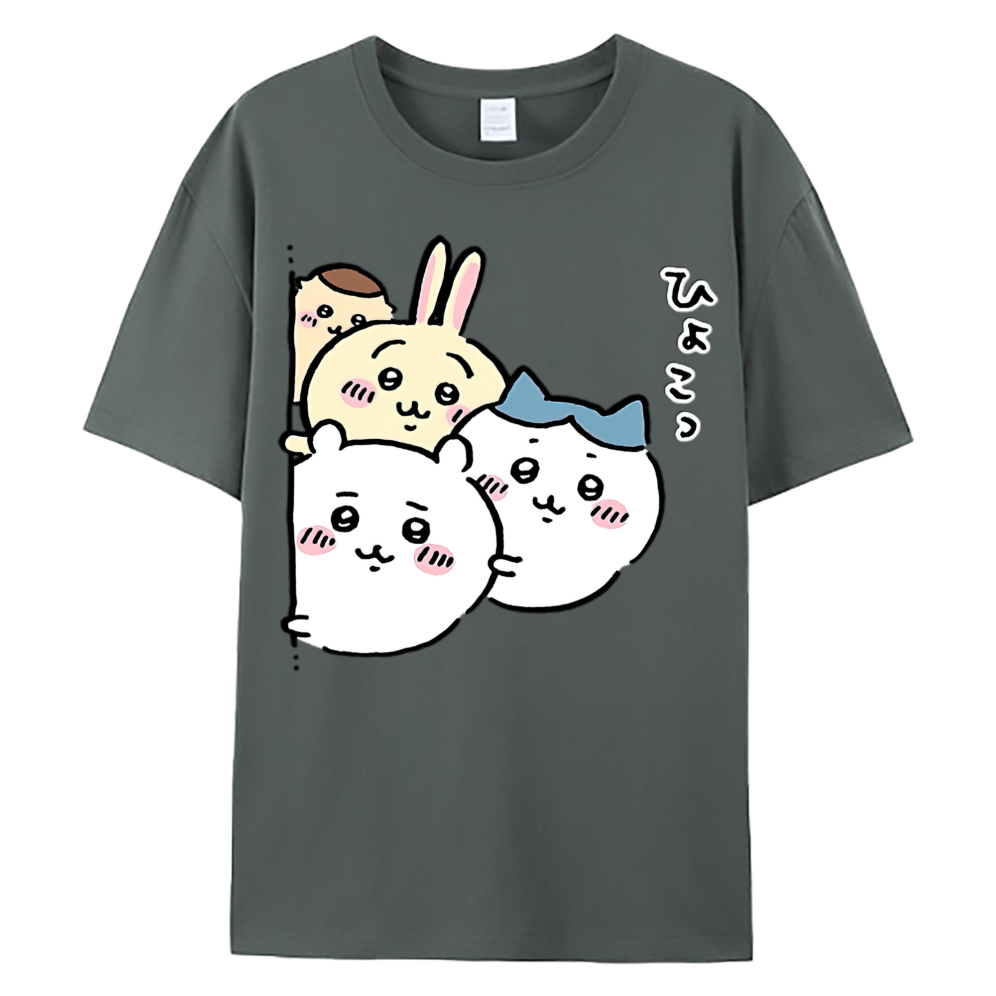 （画像用） ちいかわ ちいかわ Chii-kawa chiikawa 綿100％ メンズ半袖Tシャツ｜肌触りやわらか＆通気性